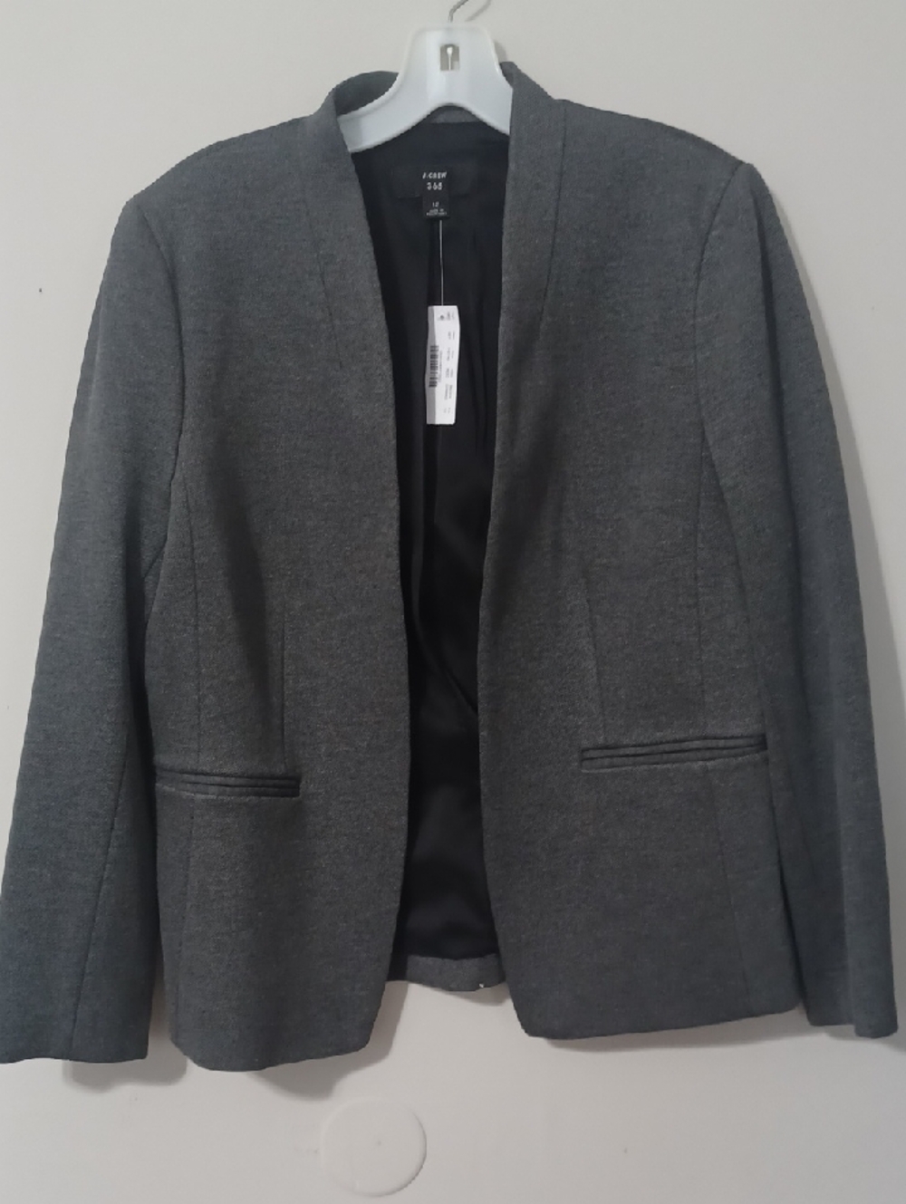 J. Crew 365 Grey Women's Blazer - Open Front